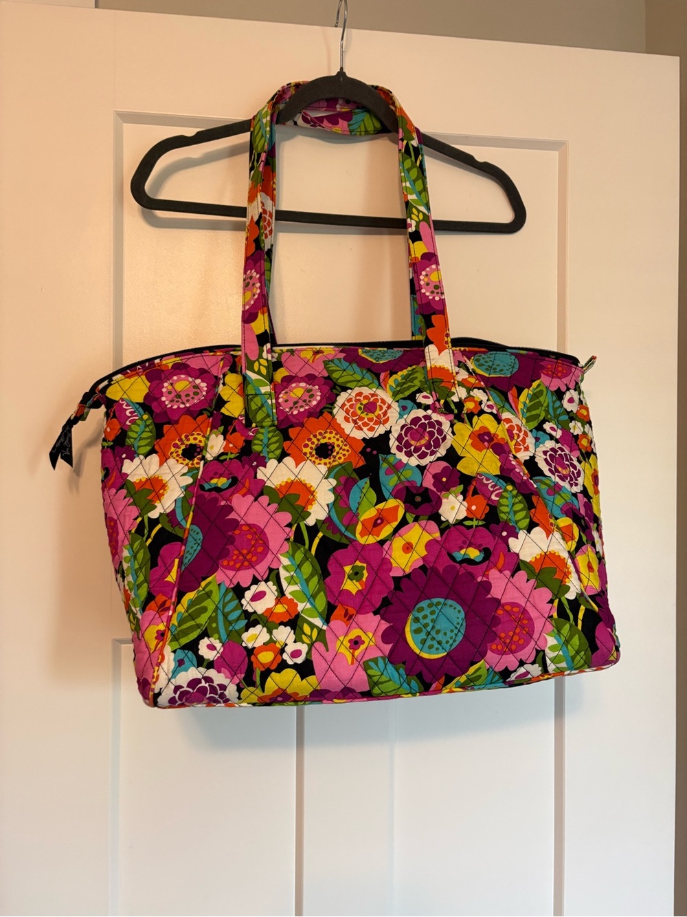 Vera Bradley Pink Multi Floral Quilted Tote